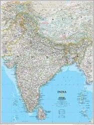 India Classic, Laminated: Wall Maps Countries & Regions,Paperback,ByMaps, National Geographic