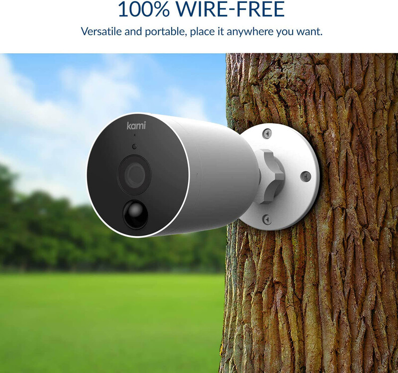 Yi Kami W102 Wire-free Outdoor IP Cam Wi-Fi Security Surveillance Camera, White