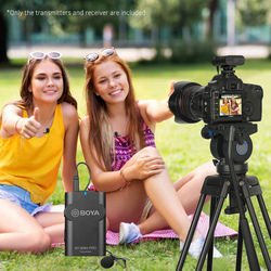 Boya BY-WM4 Pro K1 Portable 2.4G Wireless Microphone System One Transmitters with One Receiver and Hard Case for DSLR Camera Camcorder /Smartphone/PC/Tablet /Sound Audio Recording Interview, Black