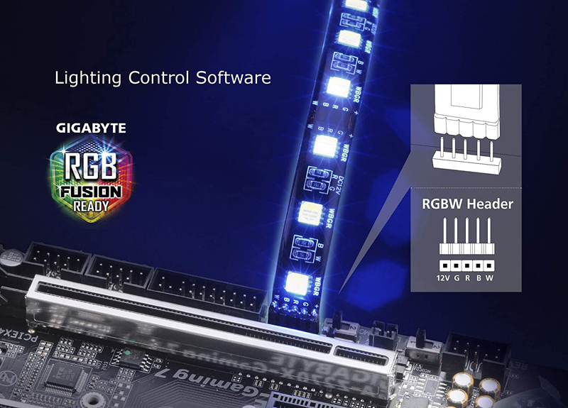 Akasa Vegas MBW 9Pc Magnetic RGB LED Strip Light, 5pin Header, 50cm, Multicolor