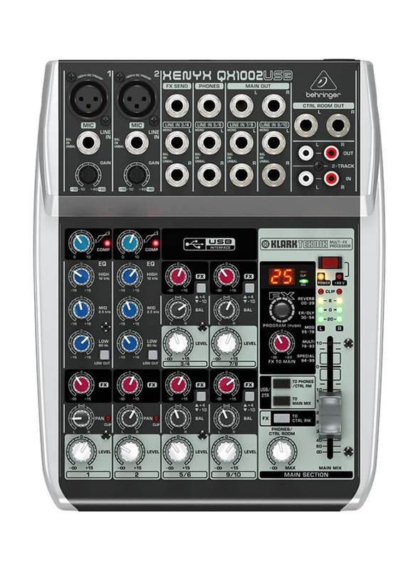 

Behringer QX1002USB 10 Input Mixer with Audio Interface & Processor Effects for Studio Karaoke Live, Black