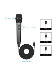 Boya by-HM2 Universal Digital Cardioid Handheld Microphone with Mini Tripod for iOS Devices/Type-c Devices/PC Windows/Tablet/Mac YouTube Video/Facebook Live/Vlogging, Black