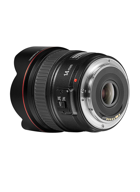Yongnuo YN14mm F2.8 Ultra-wide Angle Prime Lens Auto/Manual Focus 114° Diagonal Angle for Canon DSLR Camera, Black