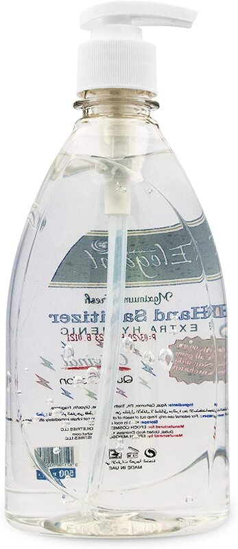 Elegant Hand Sanitizer Gel, 70% IPA Advanced Germ Protection Moisturizers & Vitamin E, 500ml x 6 Pieces