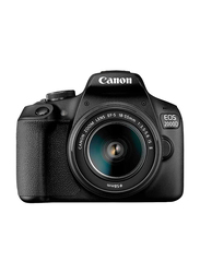 Canon EOS 2000D DSLR Camera with EF-S 18-55 mm f/3.5-5.6 IS II Lens, 24.1 MP, Black