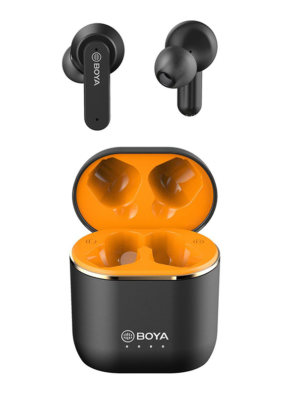 Boya BY-AP4 True Wireless/Bluetooth In-Ear Stereo Earbuds, Black