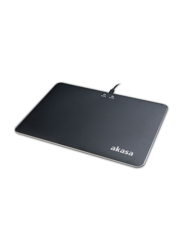 Akasa Vegas X9 LED RGB Gaming Mouse Pad, Black