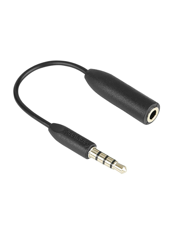 Saramonic 3-inch SR-UC201 TRS Microphone Adapter Cable, 3.5mm Male TRS to 3.5mm Female TRS for Smartphones/Tablets, Black