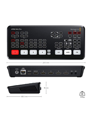 Blackmagic Design ATEM Mini Pro Video Mixer Switcher, SWATEMMINIBPR, Black