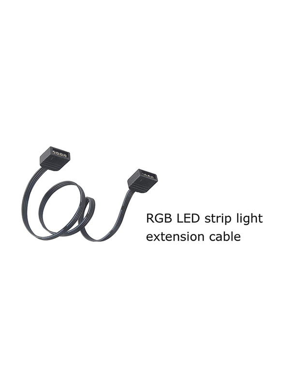 Akasa 30cm RGB LED Strip Light Extension Cable, AK-CBLD06-30BK, Black
