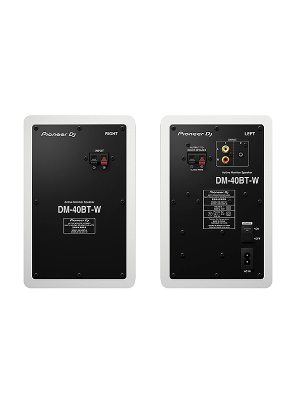Pioneer DM-40BT-W Bluetooth Studio DJ Monitors, White