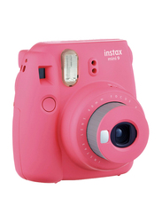 Fujifilm Instax Mini 9 Instant Camera, with 60mm f/12.7 Lens, with Leather Bag and 20 Film Sheets, Flamingo Pink