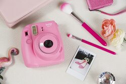 Fujifilm Instax Mini 9 Instant Camera with 60mm f/12.7 Lens, Flamingo Pink