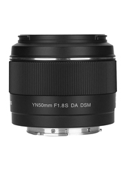 Yongnuo YN50mm F1.8S F1.8 S F/1.8 S Standard Prime E-Mount Lens with Auto Manual Focus AF MF USB for Sony APS-C /APC-C Cameras, Black