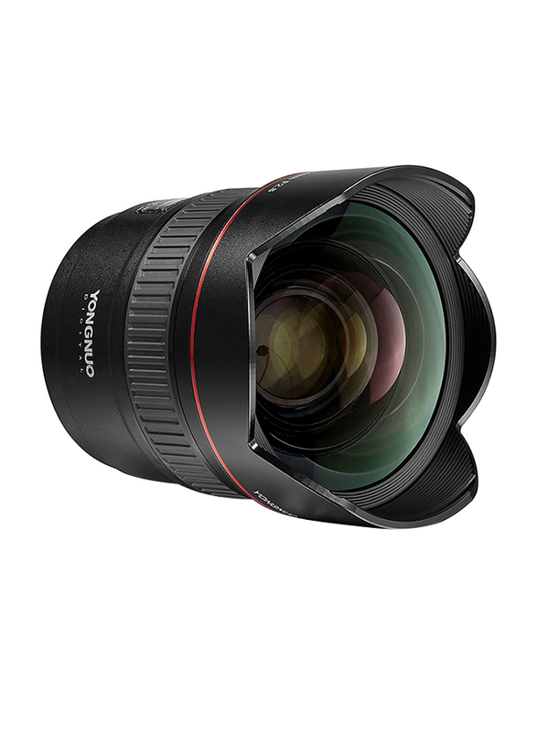 Yongnuo YN14mm F2.8 Ultra-wide Angle Prime Lens Auto/Manual Focus 114° Diagonal Angle for Canon DSLR Camera, Black