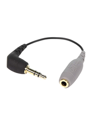 Rode 3-inches SC3 3.5mm TRRS to TRS Cable Adaptor, 3.5mm Jack Male to 3.5mm Jack Female for SmartLav+ Microphone, Black/Grey