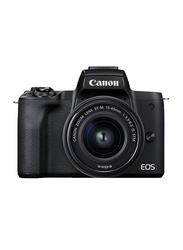 Canon EOS M50 Mark II DSLR Camera with EF-M 15-45mm Lens IS STM Kit, 24.1 MP, Black