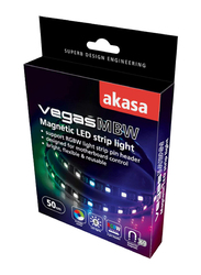Akasa Vegas MBW 9Pc Magnetic RGB LED Strip Light, 5pin Header, 50cm, Multicolor