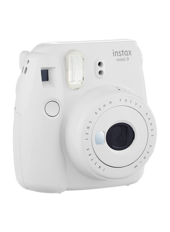Fujifilm Instax Mini 9 Instant Camera, with 60mm f/12.7 Lens, Smoky White