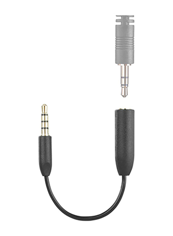 Saramonic 3-inch SR-UC201 TRS Microphone Adapter Cable, 3.5mm Male TRS to 3.5mm Female TRS for Smartphones/Tablets, Black