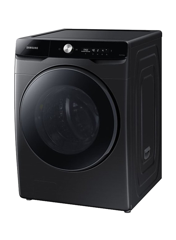 Samsung Front Load Washing Machine with AI Control, 18 Kg, WF18T6300GV, Black