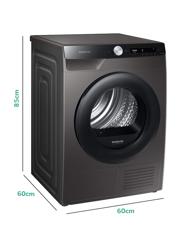Samsung Heat Pump Dryer, 8 Kg, DV80T5220AX, Graphite Black