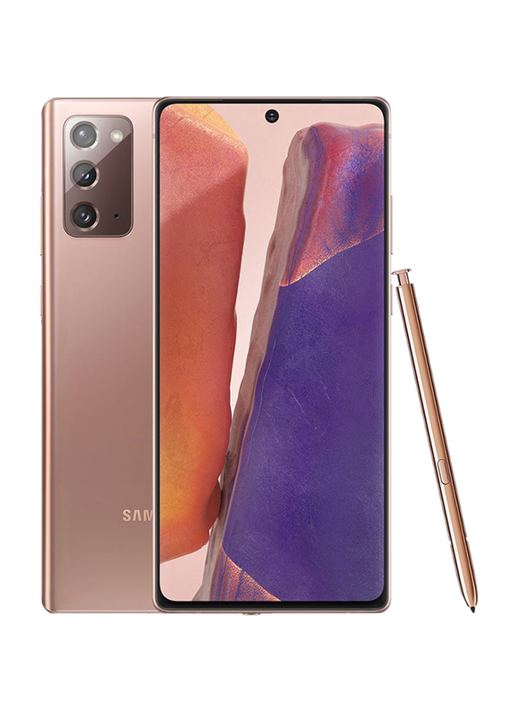 

Samsung Galaxy Note20 256GB Mystic Bronze, 8GB RAM, 5G, Dual SIM Smartphone, UAE Version