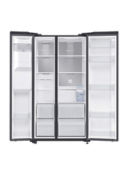 Samsung Double Door Refrigerator, 640L, RS64R5331B4, Grey/Black