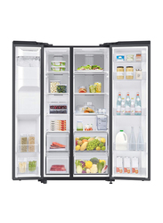 Samsung Double Door Refrigerator, 640L, RS64R5331B4, Grey/Black