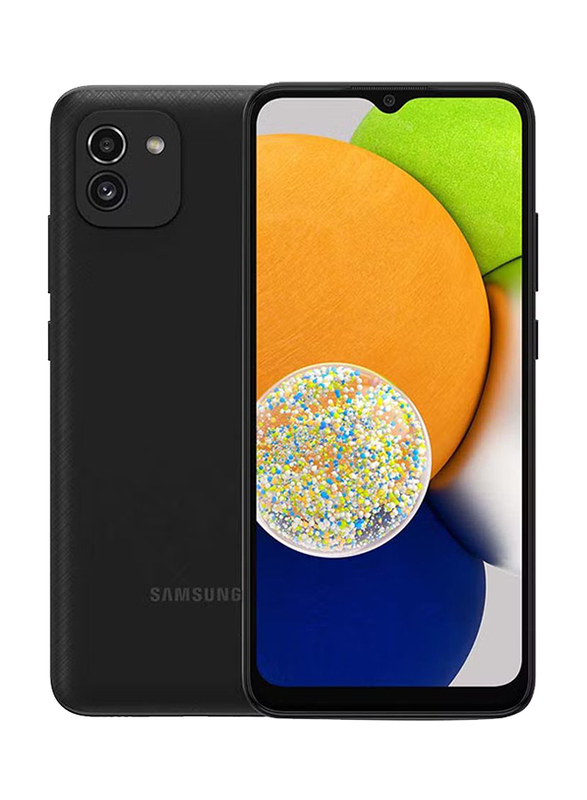 

Samsung Galaxy A03 64GB Black, 4GB RAM, 4G LTE, Dual SIM Smartphone, Middle East Version