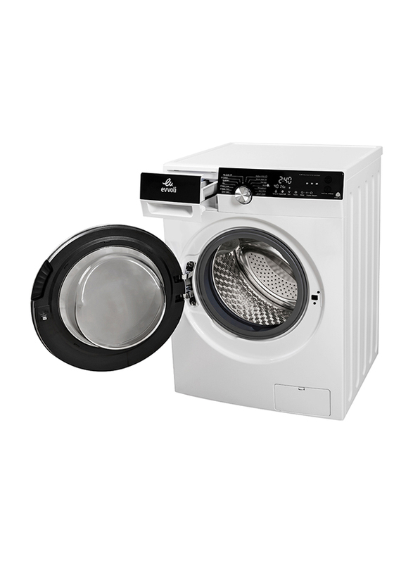 Evvoli 12 Kg 1400 RPM Front Load Washing Machine, EVWM-FBLE-1214W, White