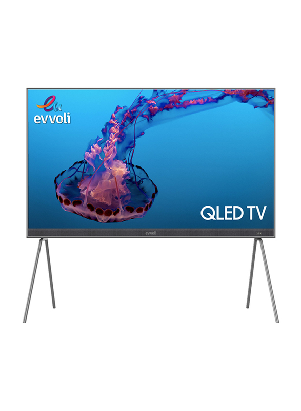 Evvoli 86-Inch 4K Ultra HD QLED Android Smart TV with Built-In Evvo Sound Bar, 86EV600QA, Black