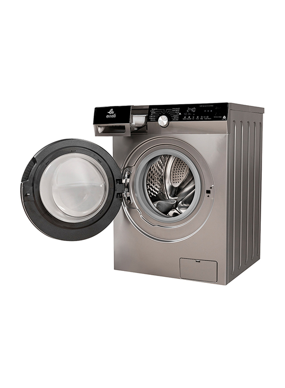 Evvoli 9 KG 1400 RPM Front Load Washing Machine, EVWM-FBLE-914S, Silver