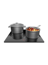 Evvoli Built-In Induction Hob 4 Burners Soft Touch Control with 9 Stage Power Setting and Safety Switch, 7200W, EVBI-IH604B, Black