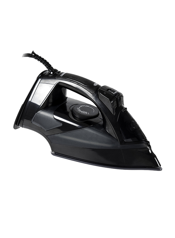 Evvoli Ceramic Soleplate Auto Shut-Off Steam Iron with Anti-Drip, 2800W, EVIR-5MB, Black