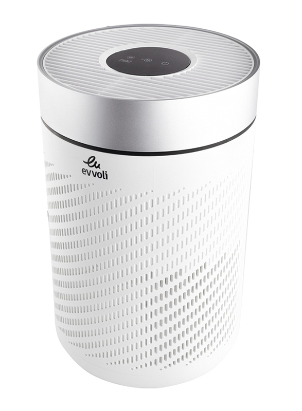 Evvoli Low Noise Air Purifier with True HEPA Filter and UV Technology, Filter Replacement, White