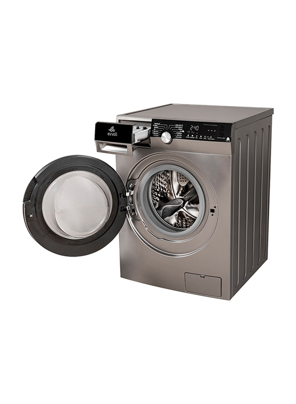Evvoli 9 KG 1400 RPM Front Load Washing Machine, EVWM-FBLE-914S, Silver
