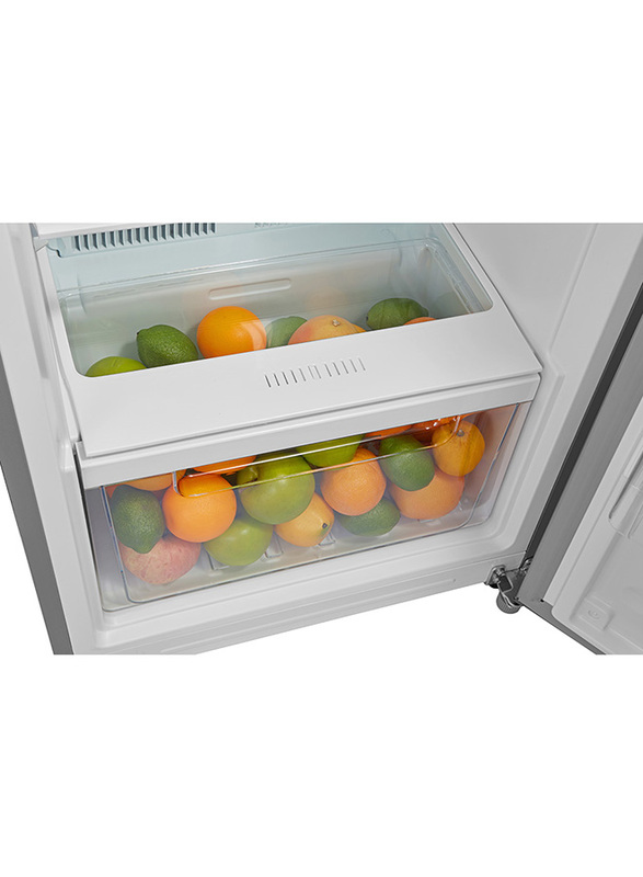 Evvoli 400 Litres Upright Single Door Refrigerator, EVRFM-U350MLSS, Silver