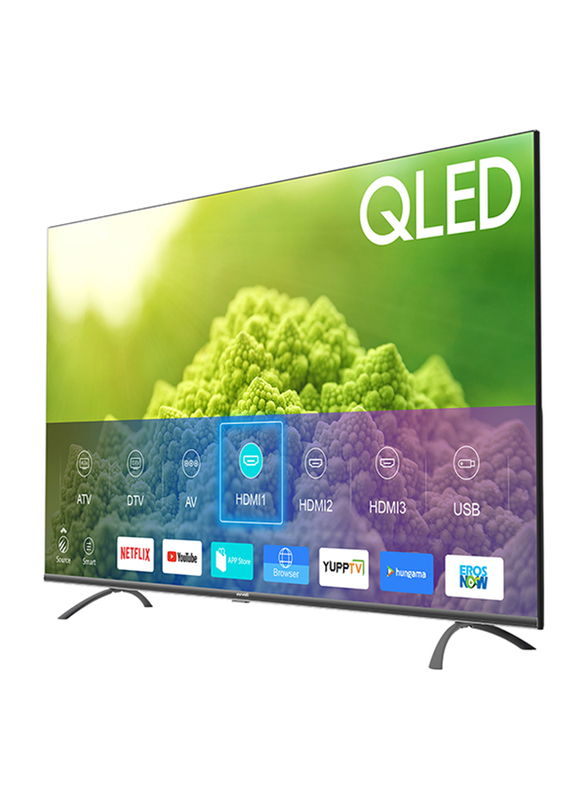 Evvoli 50-Inch 4K Ultra HD QLED Android Smart TV, 50EV250QA, Black