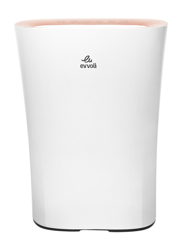 Evvoli 5-Layer Filters Air Purifier with True Hepa Light Control Sensor, EVAP-24W, White