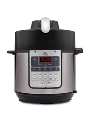 Evvoli 5.7 Ltr Combo 15 in 1 Electric Pressure Cooker with Air Fryer, 1500W, EVKA-COM6015S, Black/Silver