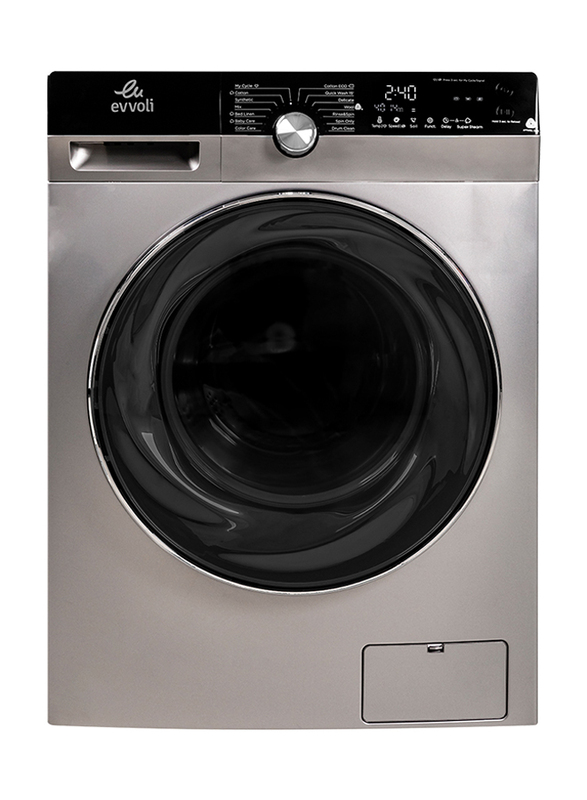 Evvoli 9 KG 1400 RPM Front Load Washing Machine, EVWM-FBLE-914S, Silver
