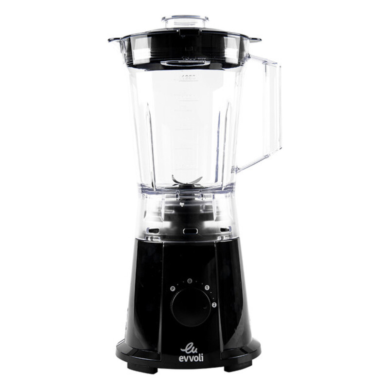 Evvoli 1.5L 2 Speed Premium Blender with Grinder Mill, 600W, EVKA-BL15B, Black