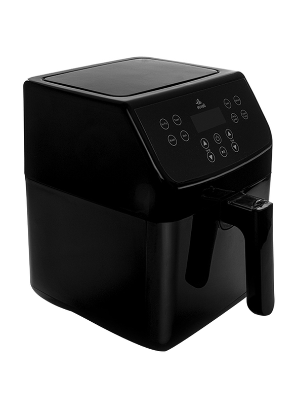 Evvoli 5.5L LED Digital Air Fryer, with Touch Screen/Timer/Temperature Control 8 Preset Programs, 1700W, EVKA-AF5508B, Black