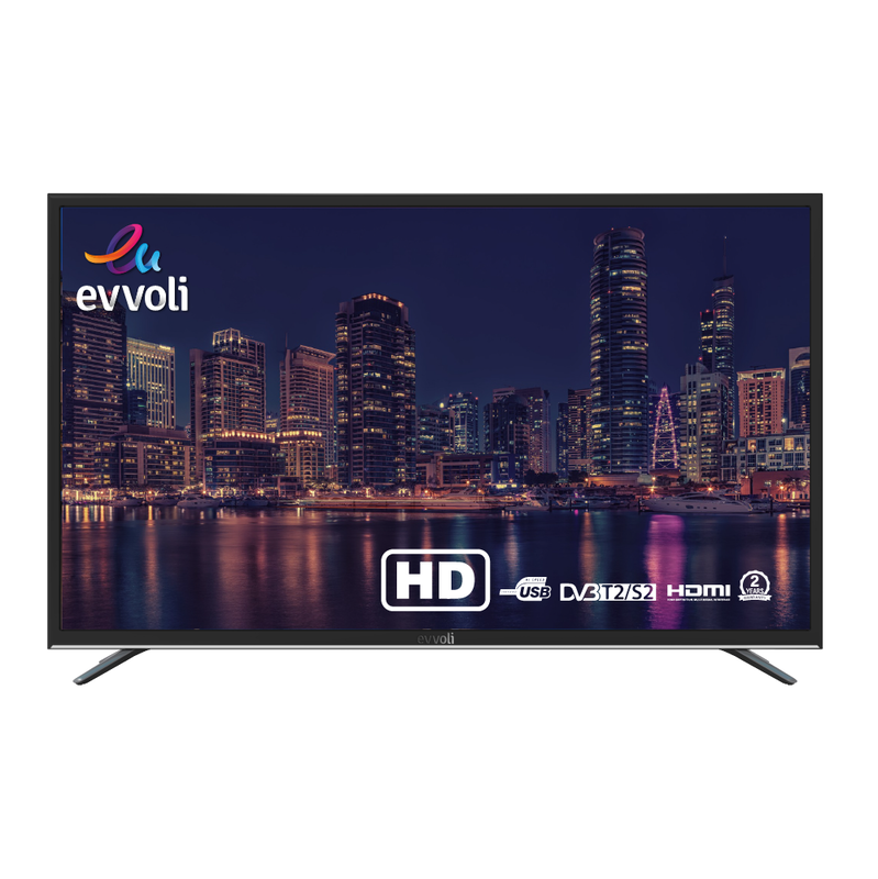 Evvoli 32-inch HD LED SAT TV, 32EV100D, Black