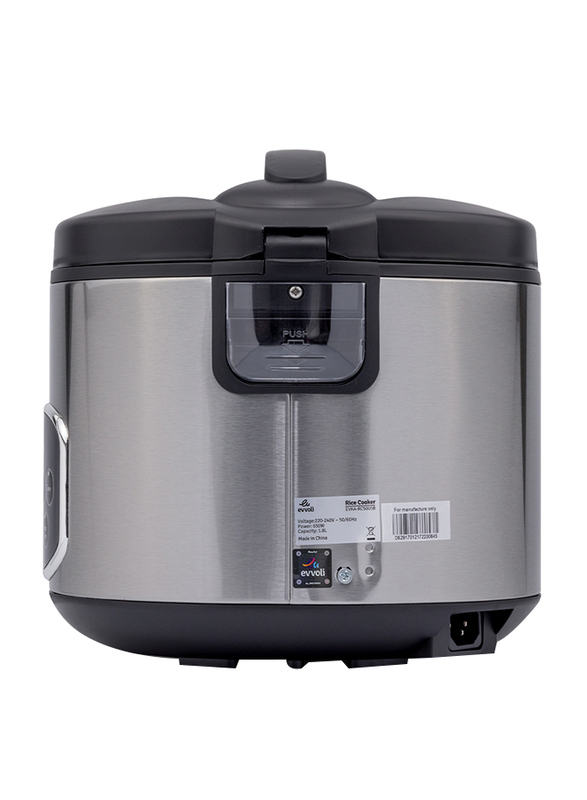 Evvoli 5 Litres Multi-Function Non-Stick Rice and Grain Cooker, 650W, EVKA-RC5005B, Silver
