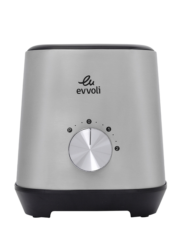 Evvoli 1.5L Stainless Steel Power Premium Ice Crusher Blender with Glass Jar, 1000W, EVKA-BL15HB, Silver