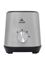 Evvoli 1.5L Stainless Steel Power Premium Ice Crusher Blender with Glass Jar, 1000W, EVKA-BL15HB, Silver