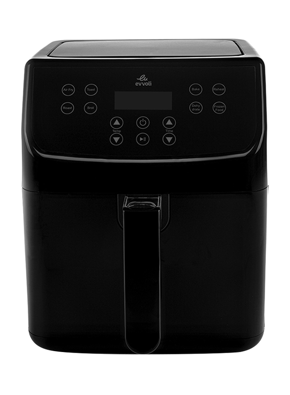 Evvoli 5.5L LED Digital Air Fryer, with Touch Screen/Timer/Temperature Control 8 Preset Programs, 1700W, EVKA-AF5508B, Black