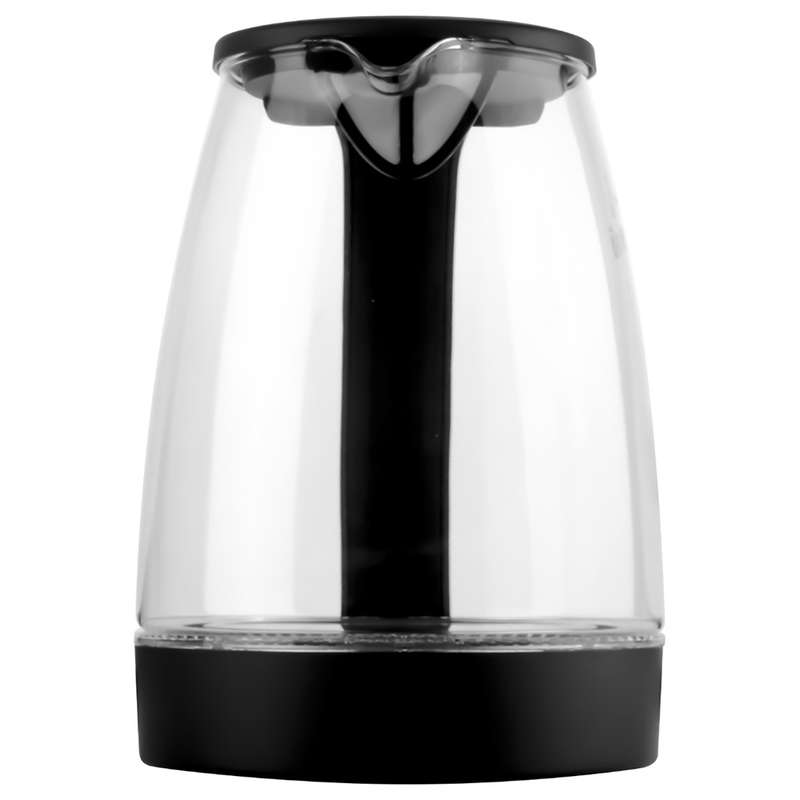 Evvoli 1.7L Electric Glass Kettle, 1850W, EVKA-KE17MB, Clear/Black